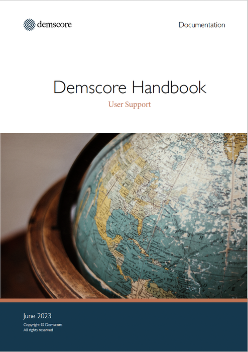 Demscore Handbook Frontpage